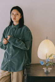 Pigment Corduroy Shirt (Deep Green)
