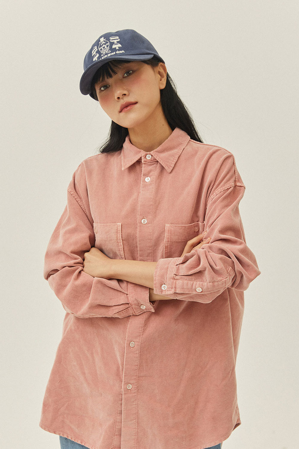 Pigment Corduroy Shirt (Dusty Pink)