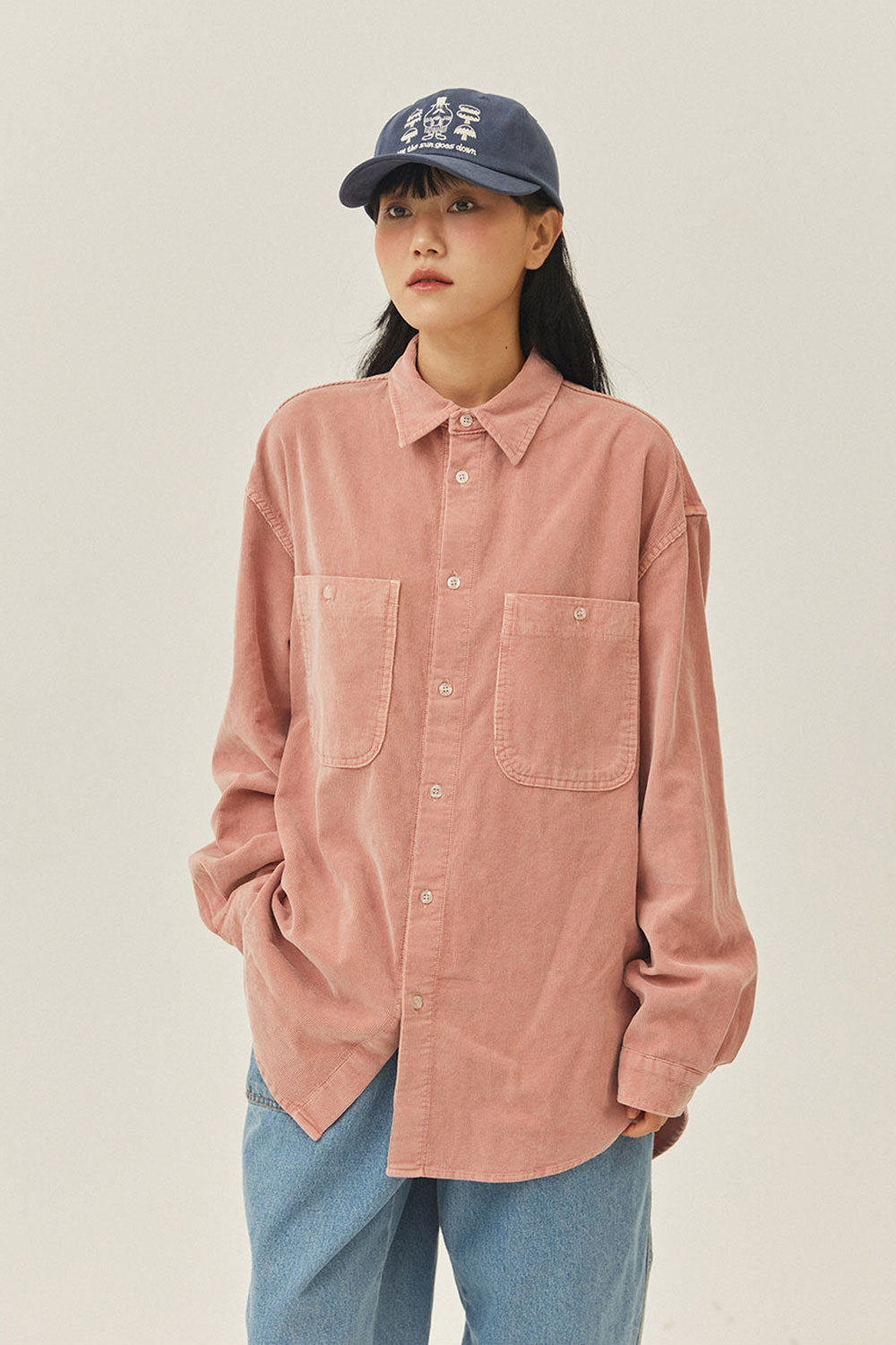 Pigment Corduroy Shirt (Dusty Pink)