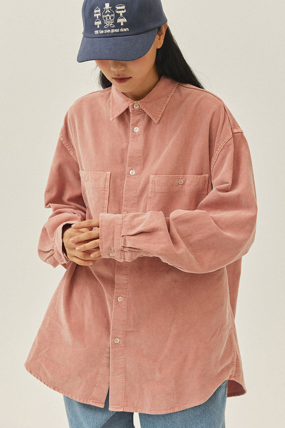 Pigment Corduroy Shirt (Dusty Pink)