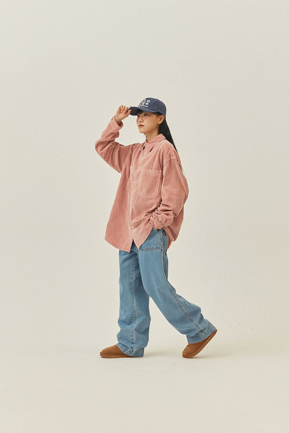 Pigment Corduroy Shirt (Dusty Pink)