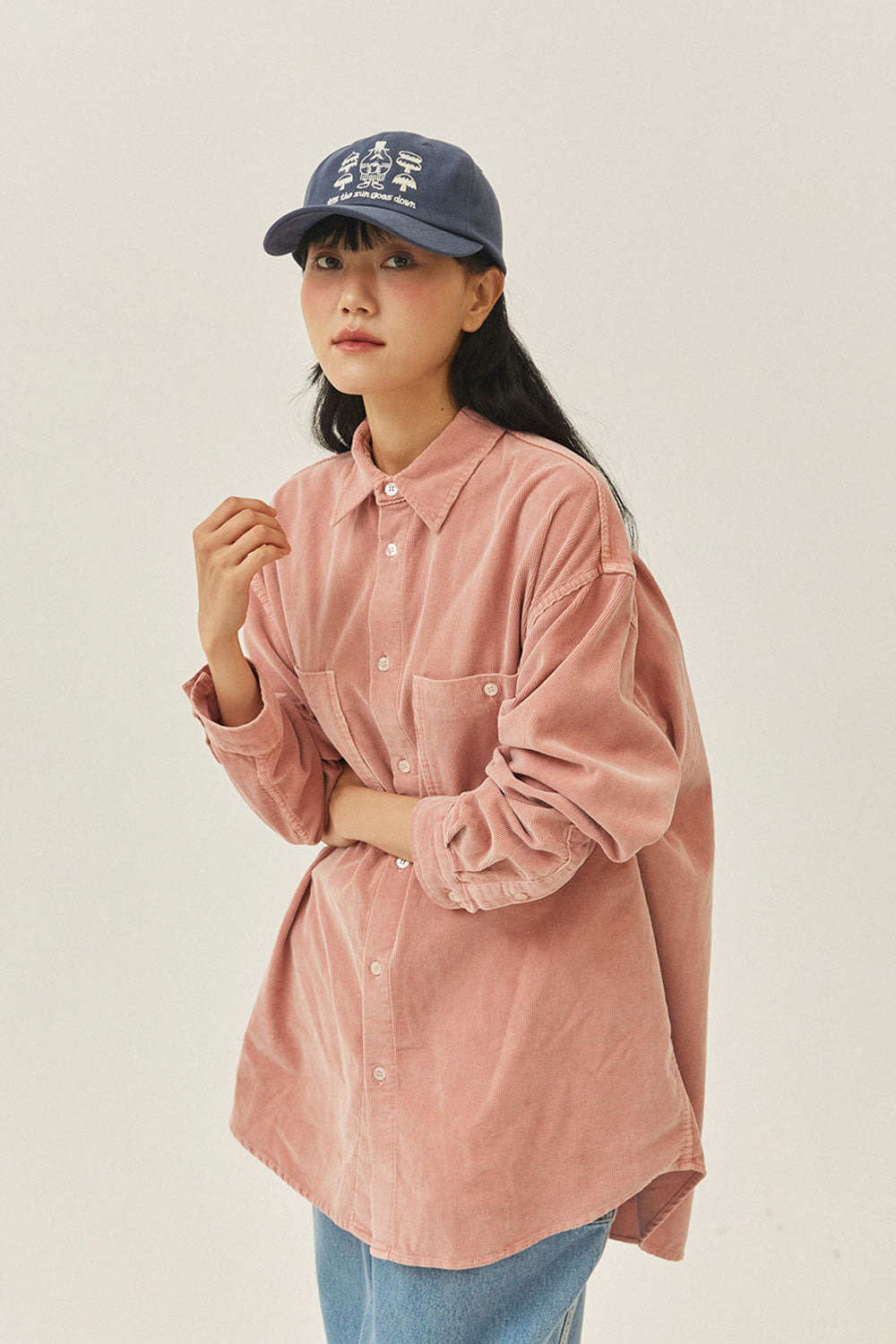 Pigment Corduroy Shirt (Dusty Pink)