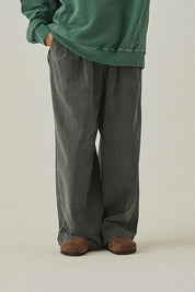 Pigment Two Tuck Wide Pants (Charcoal)