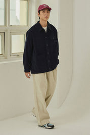 Pigment Two Tuck Wide Pants (Cream)