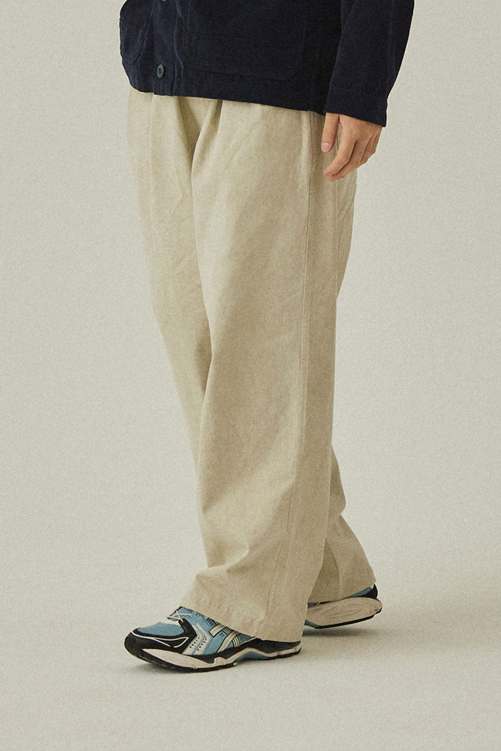 Pigment Two Tuck Wide Pants (Cream)