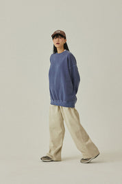 Pigment Two Tuck Wide Pants (Cream)