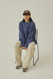 Pigment Two Tuck Wide Pants (Cream)