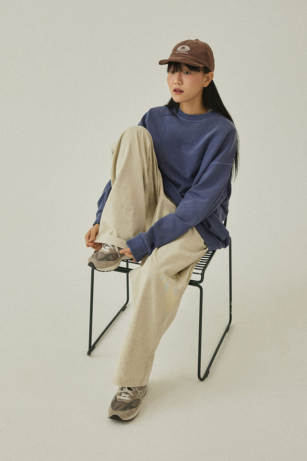 Pigment Two Tuck Wide Pants (Cream)