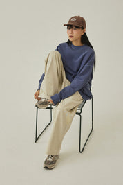 Pigment Two Tuck Wide Pants (Cream)