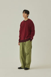 Pigment Two Tuck Wide Pants (Khaki)