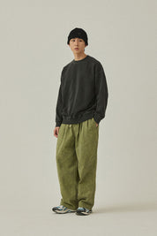 Pigment Two Tuck Wide Pants (Khaki)