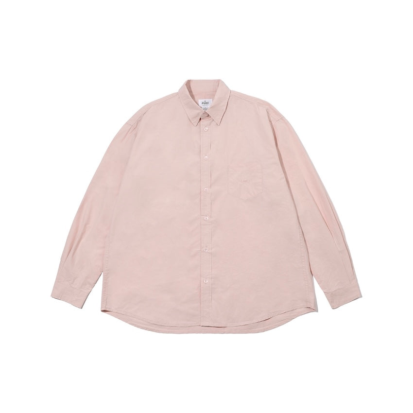 light pink long sleeve shirt on a white background