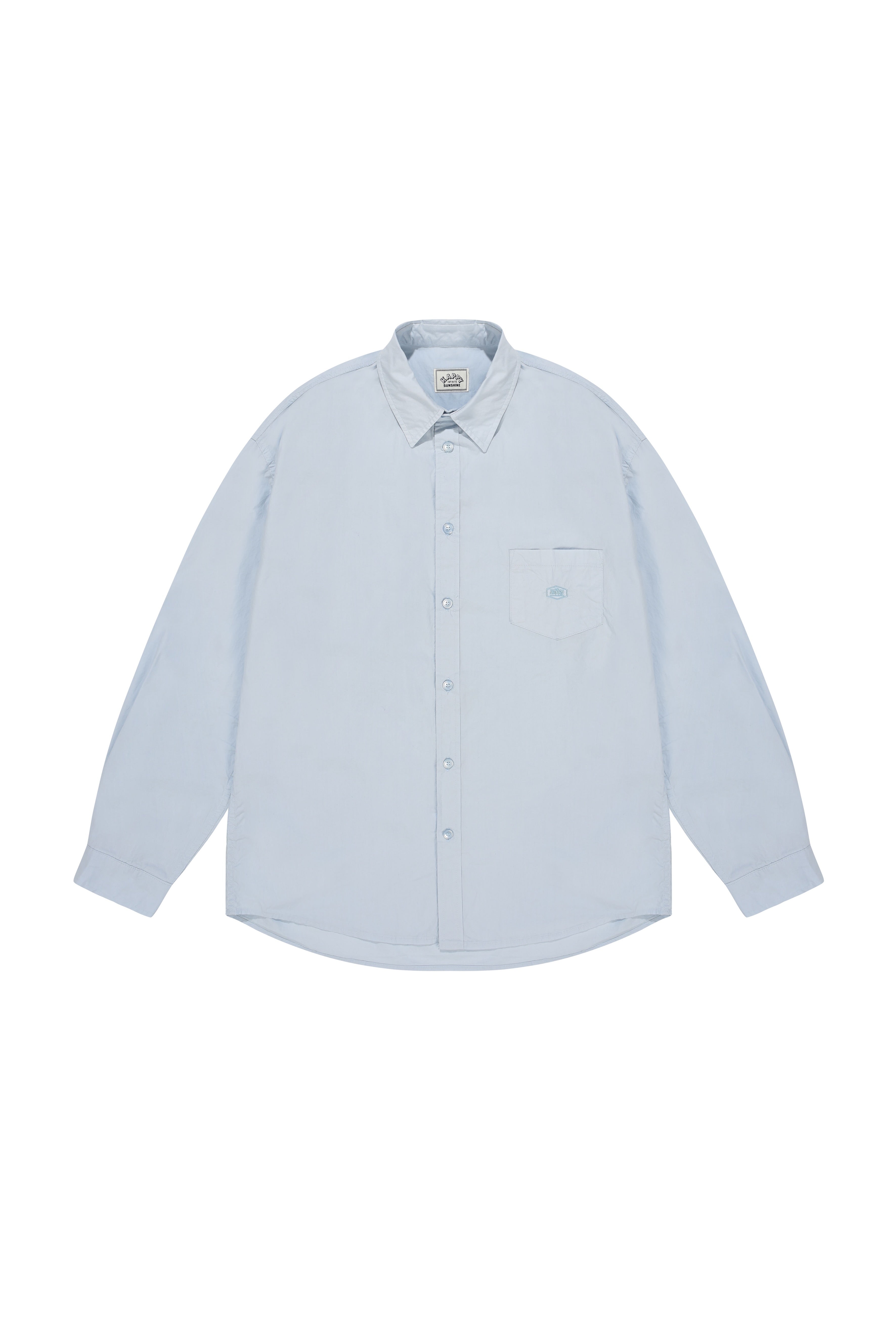 Light blue shirt on a white background