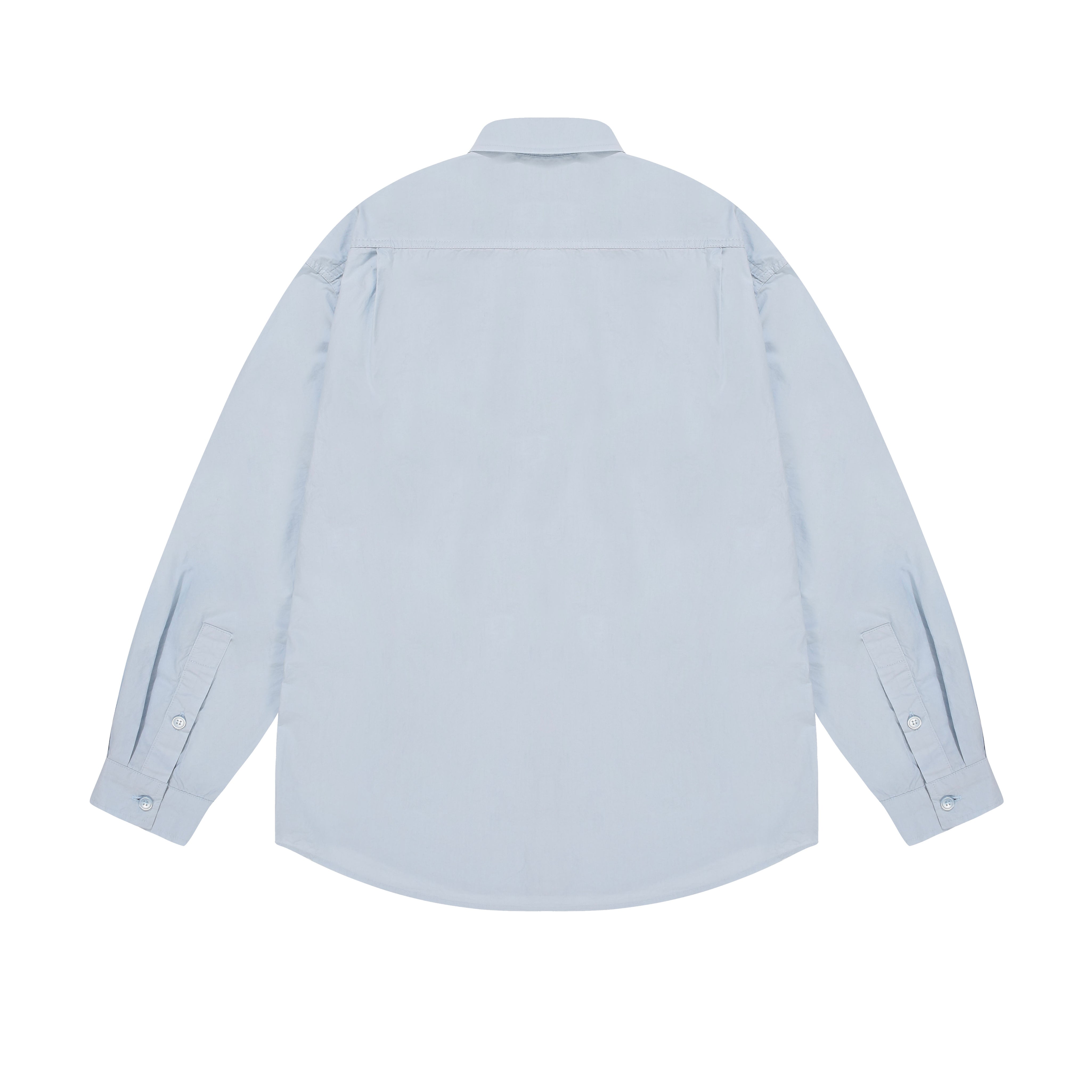 Light blue shirt on a white background