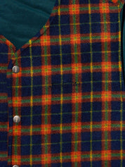 Reversible Nylon Check Vest Green