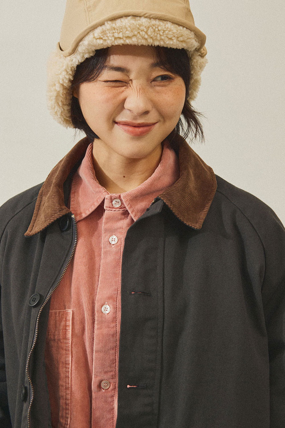 Reversible Trooper Hat (Beige)