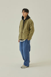 Reversible Utility Round Jacket (Khaki)