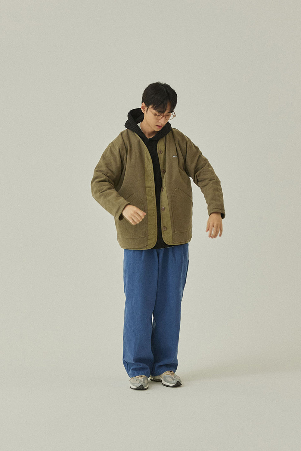 Reversible Utility Round Jacket (Khaki)