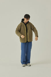 Reversible Utility Round Jacket (Khaki)