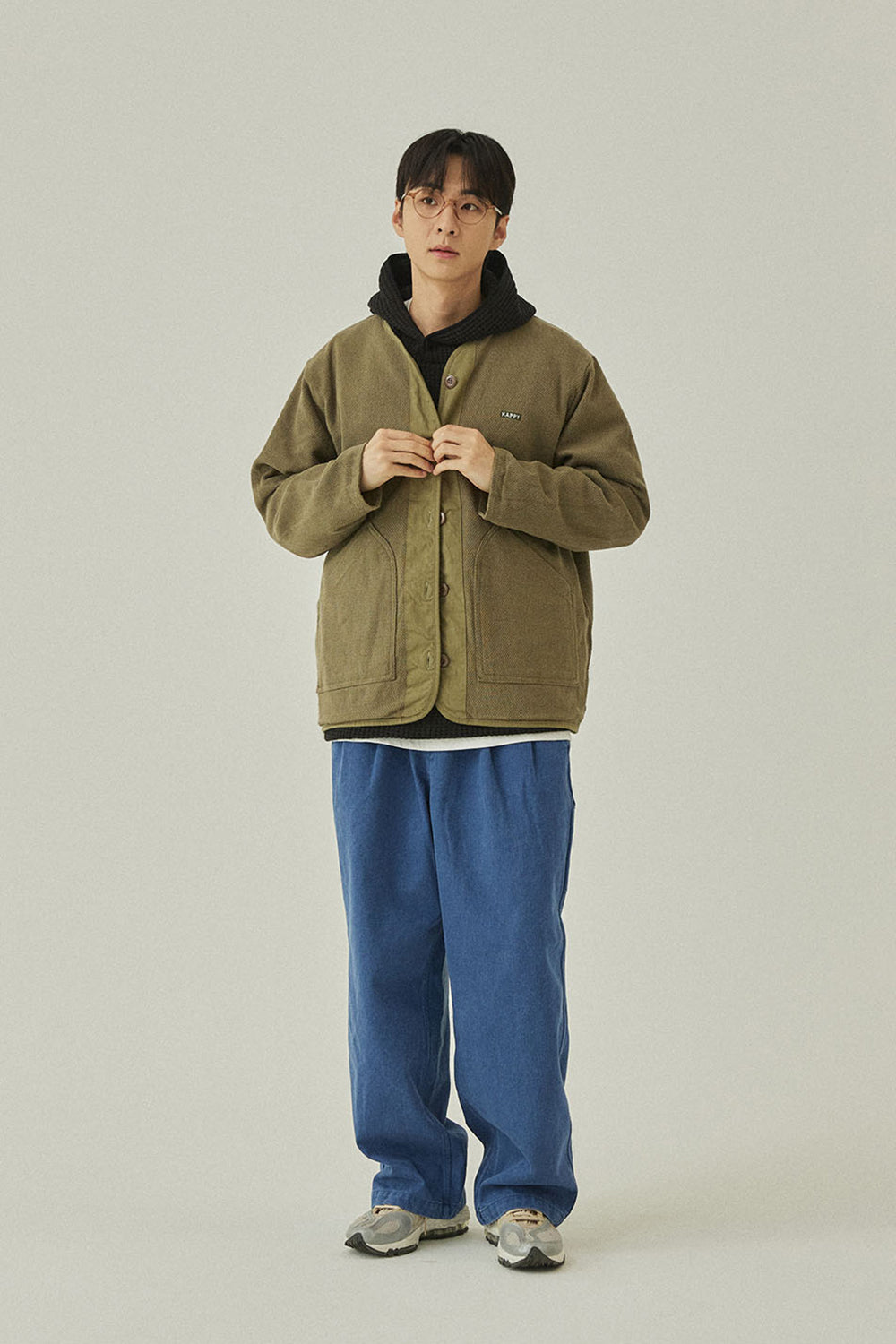 Reversible Utility Round Jacket (Khaki)