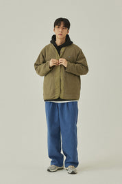 Reversible Utility Round Jacket (Khaki)