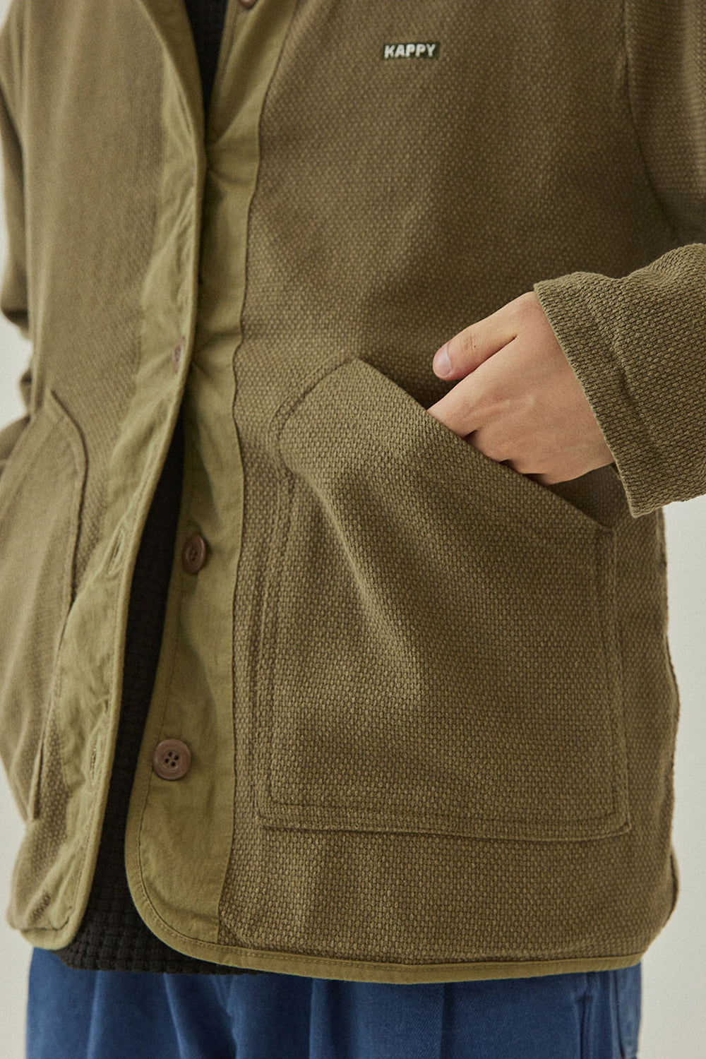 Reversible Utility Round Jacket (Khaki)