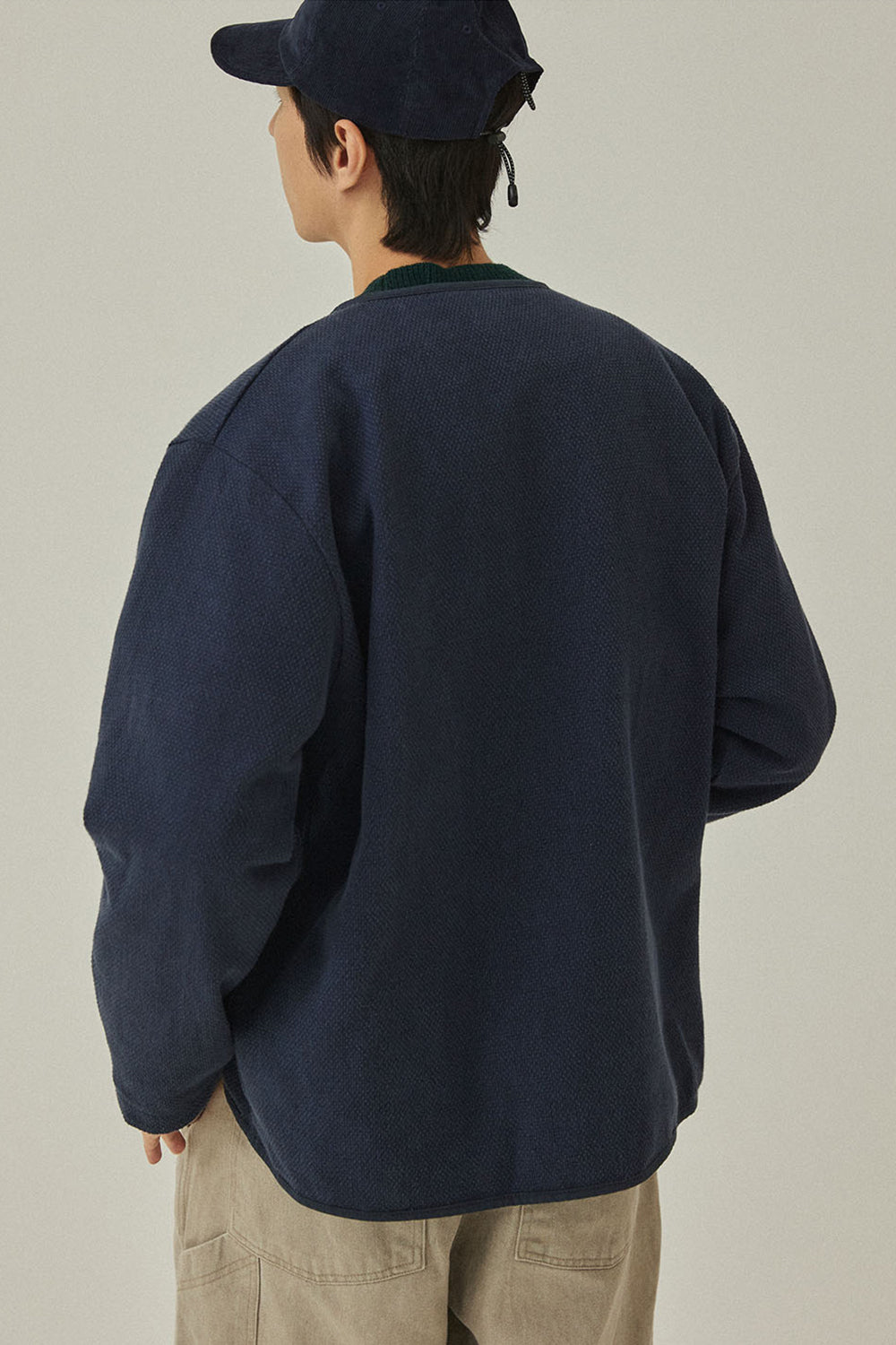 Reversible Utility Round Jacket (Navy)