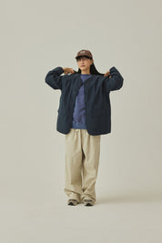 Reversible Utility Round Jacket (Navy)