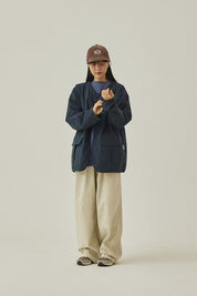 Reversible Utility Round Jacket (Navy)