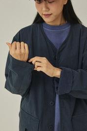 Reversible Utility Round Jacket (Navy)