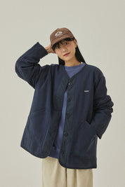 Reversible Utility Round Jacket (Navy)
