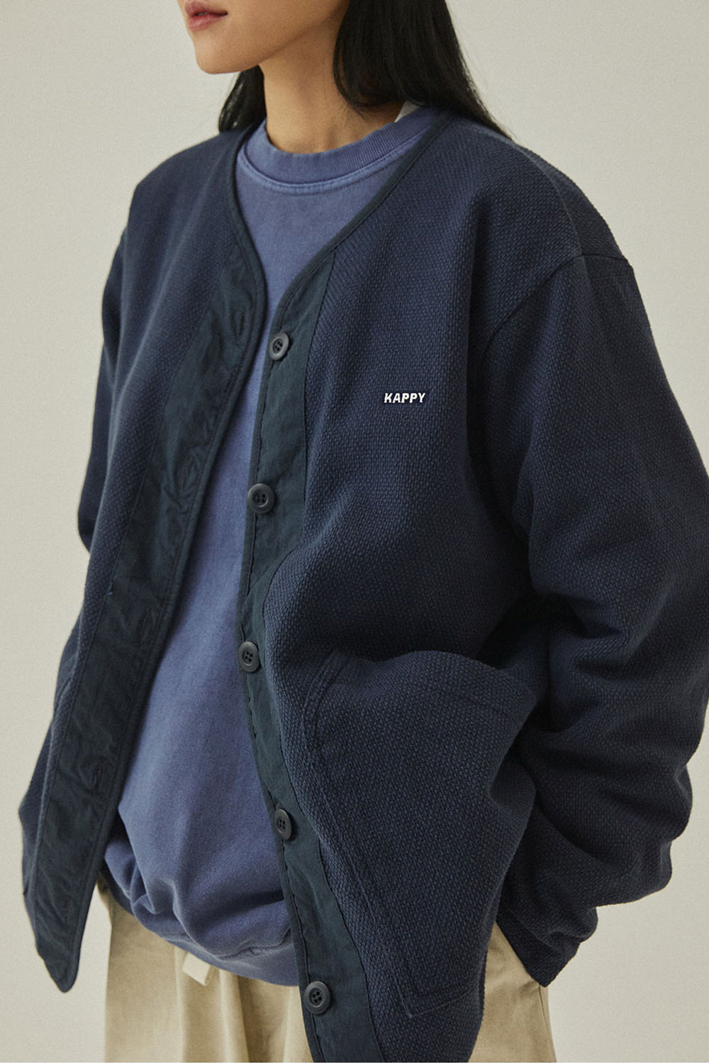 Reversible Utility Round Jacket (Navy)