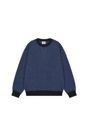 Ringer Round Wool Knit (Blue)