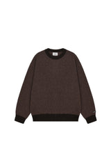 Ringer Round Wool Knit (Brown)
