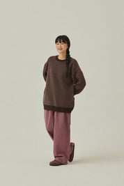 Ringer Round Wool Knit (Brown)