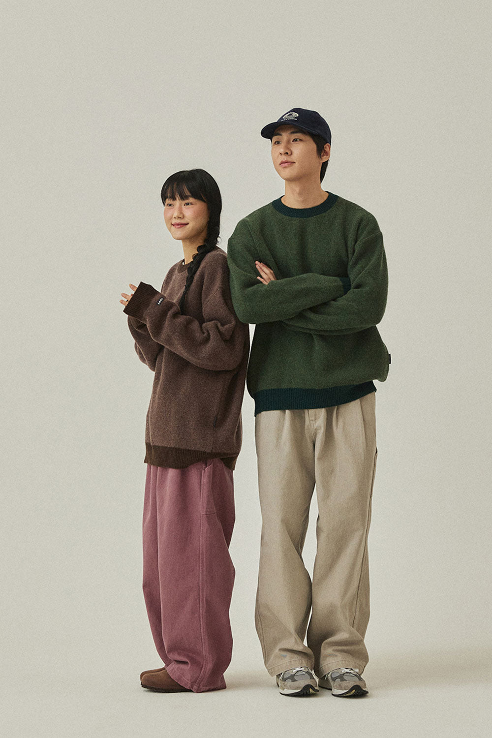 Ringer Round Wool Knit (Brown)