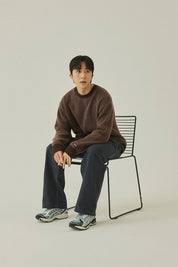 Ringer Round Wool Knit (Brown)