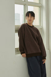 Ringer Round Wool Knit (Brown)