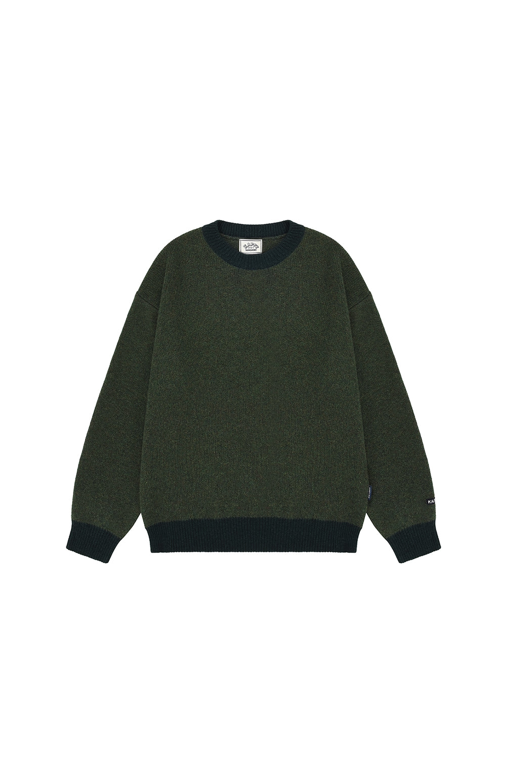 Ringer Round Wool Knit (Green)