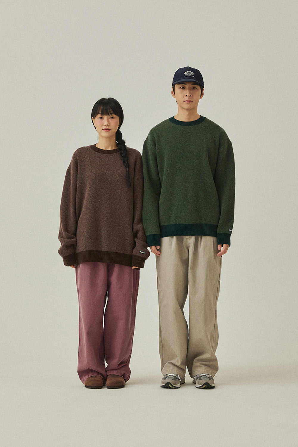 Ringer Round Wool Knit (Green)
