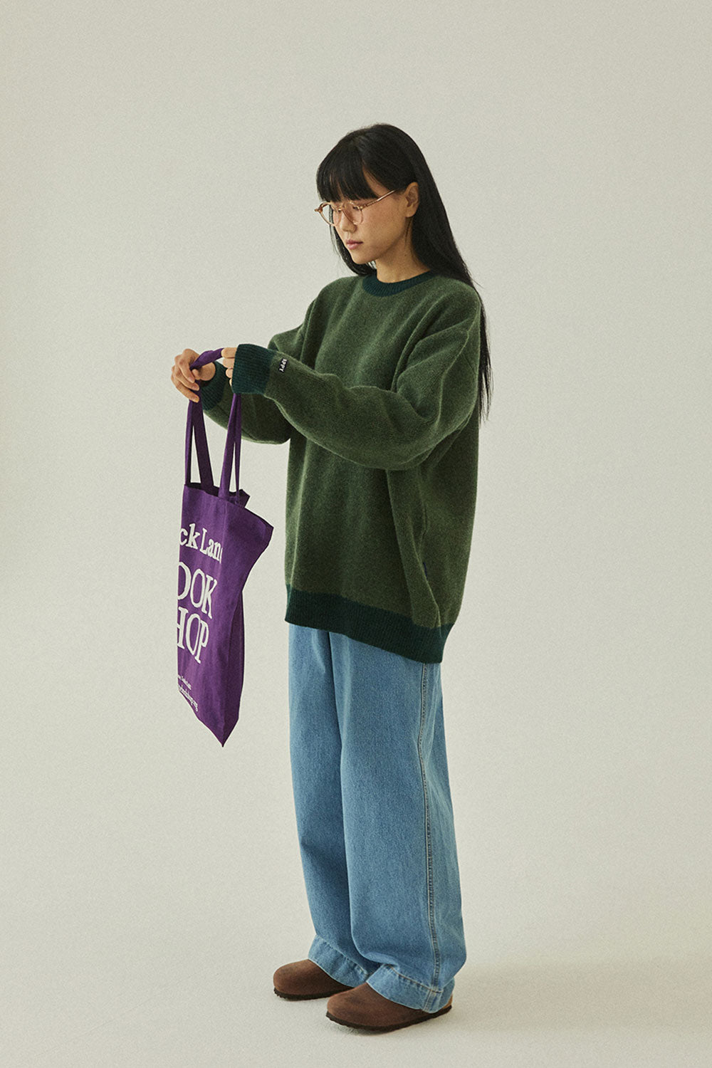 Ringer Round Wool Knit (Green)