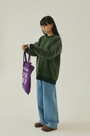 Ringer Round Wool Knit (Green)