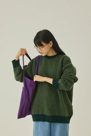 Ringer Round Wool Knit (Green)