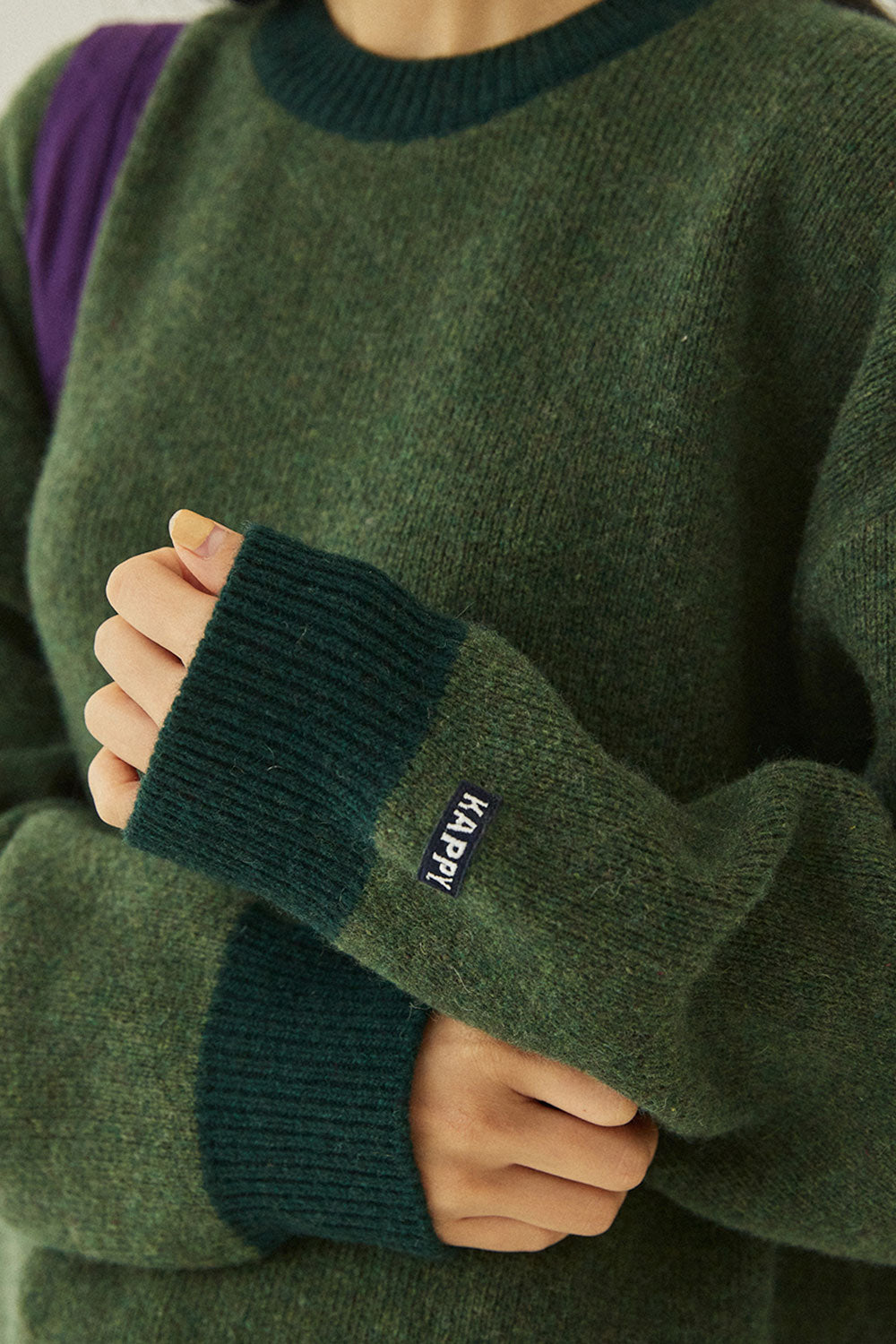 Ringer Round Wool Knit (Green)