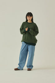 Ringer Round Wool Knit (Green)