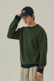 Ringer Round Wool Knit (Green)