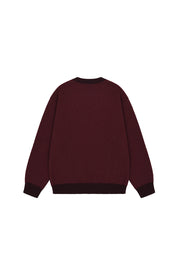 Ringer Round Wool Knit (Red)