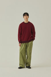 Ringer Round Wool Knit (Red)