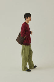 Ringer Round Wool Knit (Red)