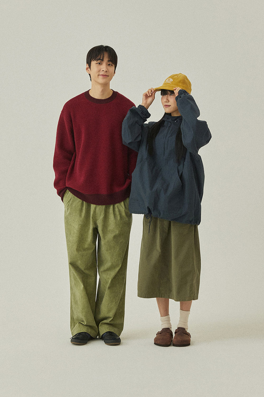 Ringer Round Wool Knit (Red)